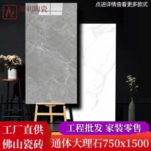 廠家批發(fā)750x1500瓷磚佛山陶瓷大板客廳地磚通體大理石地板磚磁磚