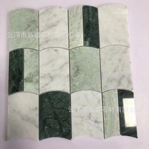 小清新大理石石材馬賽克工廠批發(fā)，酒店民宿餐廳浴室廚房裝修設(shè)計(jì)