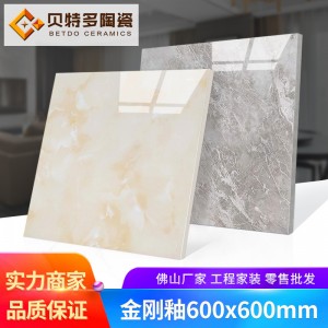 佛山金剛釉瓷磚600*600 客廳地板磚背景墻 現(xiàn)代簡約金剛石拋釉磚