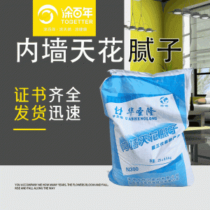 白色內(nèi)墻天花膩子粉 批發(fā)防霉環(huán)保膩子粉 涂百年易用刷墻裝飾材料